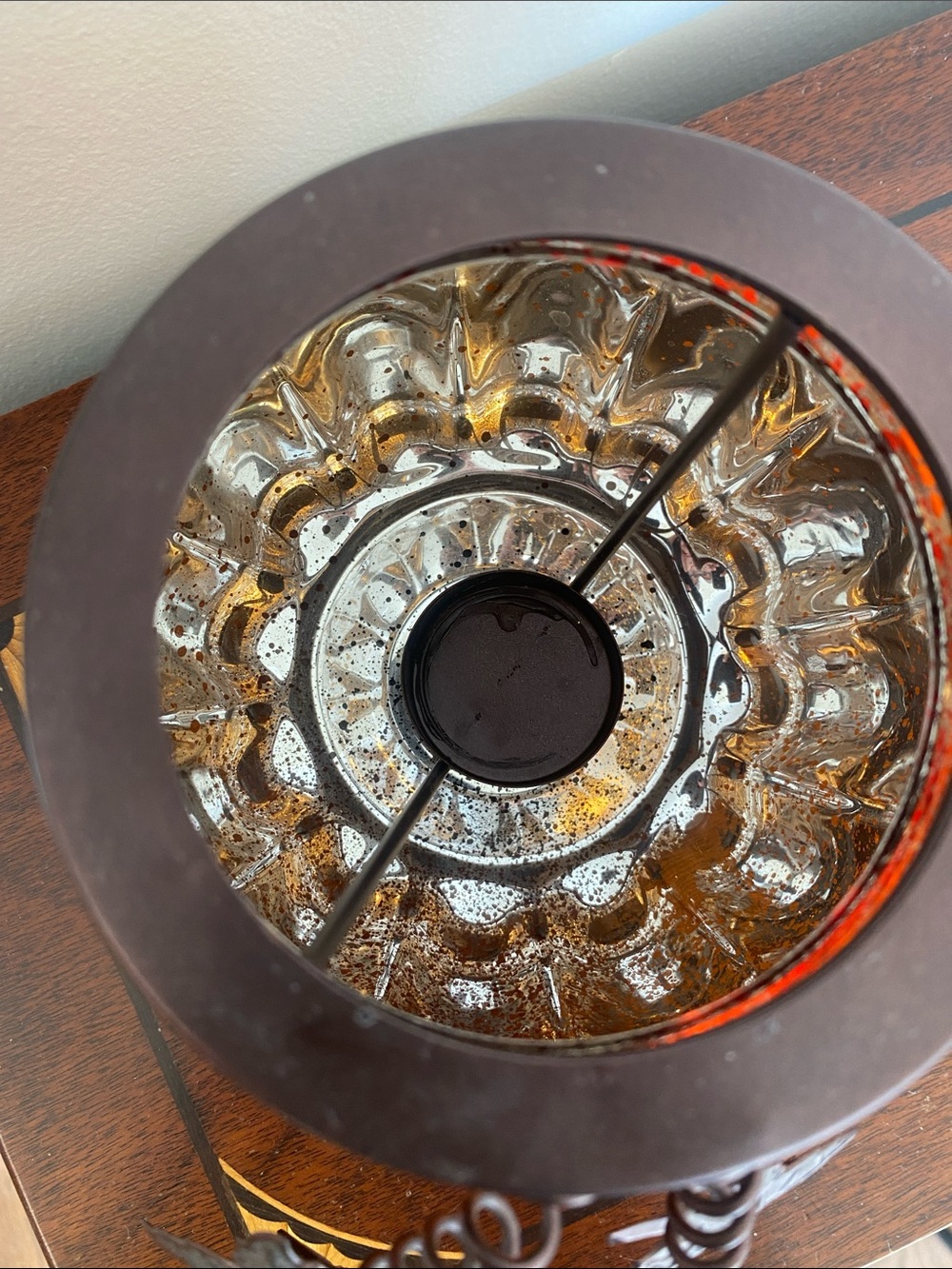 Hallmark Mercury Glass Pumpkin Tea Light Holder Autumn Fall Decor - No Candle - Picture 7 of 10